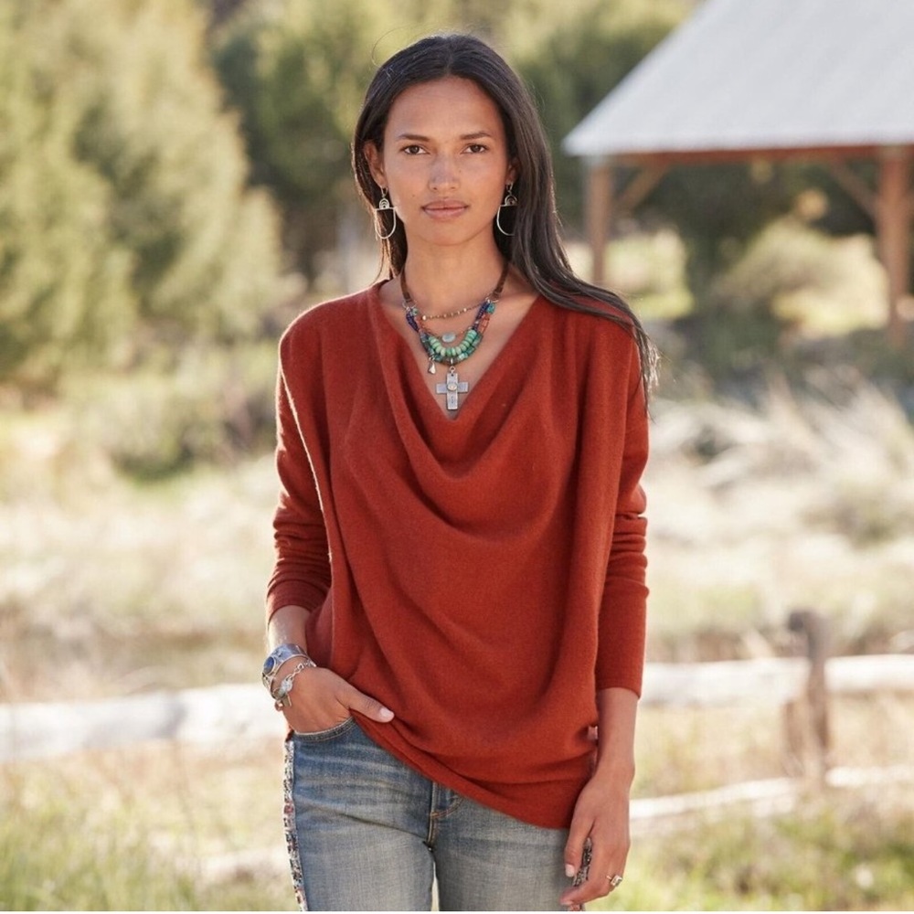 Sundance Simple Truths Cowl Neck Sweater Cashmere